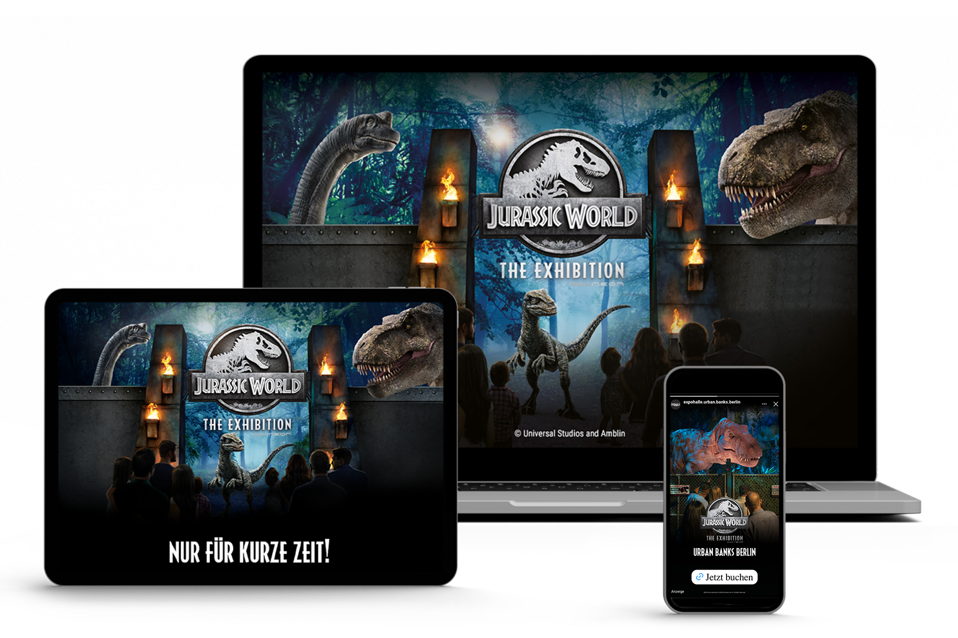 Formatanpassung von verschieden Assets von Jurassic World: The Exhibition